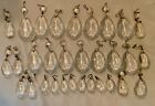 Large Lot Of 31 Glass Replacement Hanging Crystal Chandelier Prisms