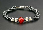 Magnetic Bracelet Hematite Bead Fresh Water Pearl Therapy Natural Stone Red Gift
