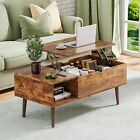 Living Room Lift Top Coffee Table with Hidden Storage Compartment Home Officee