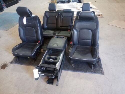 Laramie Black Leather Seat Set Fits 19-23 Ram 1500 2835264