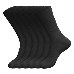 6 Pair Everlast Men's Under The Calf Crew Socks Shoe Size 6-12 Black Gray White