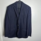 Men’s Lauren Ralph Lauren Size 43L Gold Button Navy Blue Suit Jacket 100% Wool