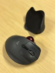 Logitech MX Ergo Wireless Trackball Mouse, Bluetooth/USB, Graphite, Black