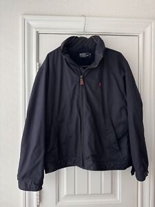 Polo Ralph Lauren Full Zip Hidden Hood Jacket Men’s Size XL Blue vintage Coat
