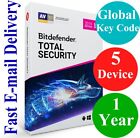 Bitdefender Total Security 5 Device /1 Year (Unique Global Activation Code) 2021