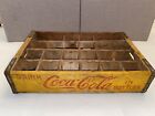 Vintage Coca-Cola Wood Crate Yellow