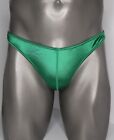 MEN'S SATIN GREEN LOW RISE BRIEF SIZE LARGE