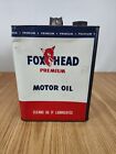 New ListingVINTAGE FOX HEAD 2 GALLON motor oil can graphic gas advertising rahway NJ