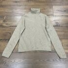 Apt 9 Cashmere Sweater Womens Large Turtleneck Oatmeal Beige Pullover Soft Knit