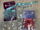 Decorative Beaded Trim Fringe Lot Blue & Pink 1/4” Ribbon Open NOS Art Crafts