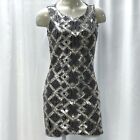 NWT Just Me Black & Silver Sequin Embellished Dress Women’s Sz S