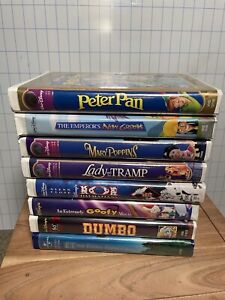 Lot of 8 Walt Disney's VHS Masterpiece Collection, Disney, Universal.