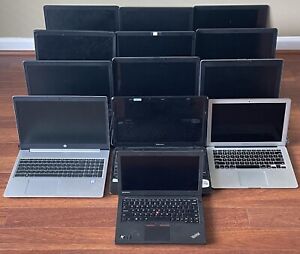 Lot of 13  ASSORTED Laptops- LENOVO, DELL, HP, MAC - AS IS/UNTESTED