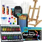 Acrylic Paint Set for Adults & Kids - 51Pcs Art Painting Kit Supplies