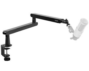 VIVO Clamp-on Low Profile Height Adjustable Heavy Duty Microphone Desk Mount