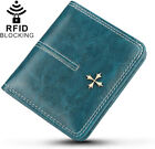 Womens Small Wallet RFID Blocking Compact Bifold Leather Wallet with ID Window