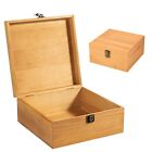 Bamboo Wooden Storage Box Container with Hinged Lid and Front Clasp Extra Large