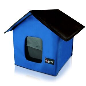 Blue Collapsible Indoor/Outdoor Pet/Cat House - Heated and Standard (NWOB-2023)