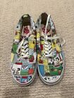 Vans x Peanuts Snoopy Charlie Brown Shoes Comic Strip Off The Wall Men Size 10