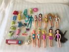 New ListingLot Polly Pocket Figures 11 Dolls Rubber Clothes Dresses Shoes Accessories