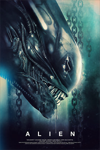 Alien 16x24 by Rich Davies Ltd Edition x/250 Poster Print Mondo MINT Movie Art
