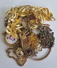 Vintage Gold Tone Jewelry Lot Necklace Bracelet Pendant