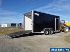mission finished cargo enclosed aluminum trailer 7x16 motorcycle w extra high