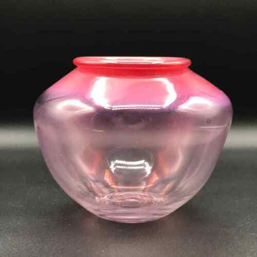 New ListingVintage Stephen Dale Edwards Hand Blown Red Opalescent Bowl Pilchuck Glass '79