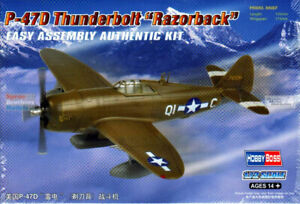 HBS80283 1:72 Hobby Boss P-47D Thunderbolt Razorback Easy Assembly