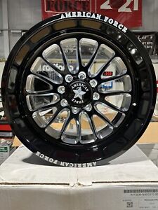 22x12 American Force Nemesis Forged Black Milled 8x6.5 Dodge Ram 2500 3500