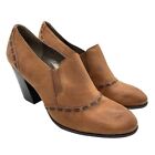 Naturalizer Boots Womens Size 10 Wide Ankle Bootie Comfort Casual Block Heel Tan