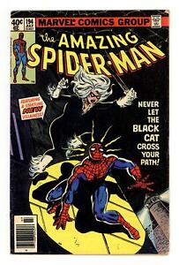 Amazing Spider-Man 194N Newsstand Variant VG 4.0 1979 1st app. Black Cat