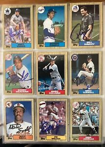 1987 TOPPS BASEBALL SIGNED AUTOGRAPHED
