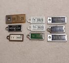 Lot of 9 Michigan DAV Tag Keychain License Plates 1949-50-54-61-62-63-67