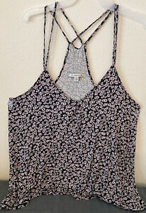 American Eagle Tank Women’s Large Floral Strappy Top