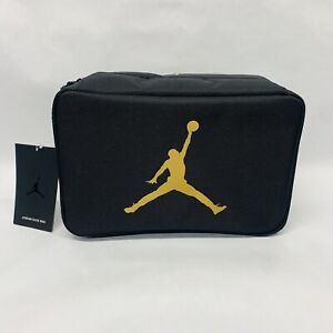 🔥✅ New Nike Golf Jordan Shoebox Bag Black Gold 9B0388-K5X SHOE BAG LARGE