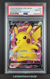 PSA 10 Pikachu V Full Art 104/100 Volt Tackle Japanese Pokemon Card Gem Mint