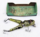 Paw Paw 72 Junior Wotta Frog Lure Golden Green Splatter MI 1950s In Correct Box