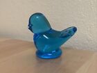Blue Bird Of Happiness Vintage Glass Figurine Handmade Signed  Ron Ray 1993