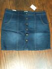NY Trends Women's Size 2XL Button-Front Denim Skirt -Original Price Tag $30