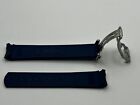 Original Omega Seamaster 20mm Blue Rubber Watch Band AND Deployment Buckle