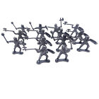 Vintage Plastic Silver Medieval Knights Ancient Soldier Figures Lot of 14