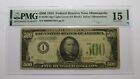 $500 1934 Federal Reserve Light Green Bank Note Bill Very Low Serial Number PMG