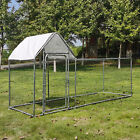 3 x 10 ft Metal Chicken Coop Chicken Run Backyard Hen House Poultry Habitat Cage