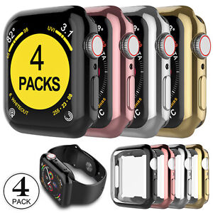 4 Pack Screen Protector Case Cover for Apple Watch 38 42 40 44mm Series 5 4 3 2