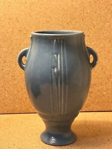 Roseville Pottery '' Moderne '' Azurine (Blue )Vase, Shape No 793-7, In 1936