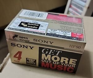 Sony High Fidelity HF 90 Minute Audio Recording Blank Cassette Tapes 4 Pack NEW