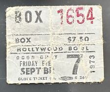 1973 Elton John Goodbye Yellow Brick Road Tour Hollywood Bowl Ticket Stub LA