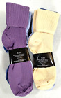 Vintage Women's 9-11 Cotton Socks Cuffed Anklets  USA 1990's Made In USA New OS.