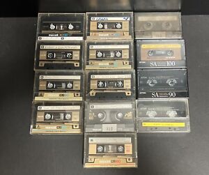 Cassette Tape Lot Of 13 High Bias Type II TDK SA-90 XR90 XLII 90 XLII 60 Used